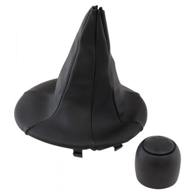 Pomello e Cuffia con Ghiera per Leva Cambio Manuale 5 Marce Fiat Panda Ii 03>12 Colore Nero Cora 6930030